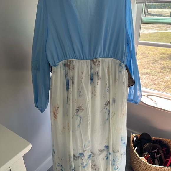 Amazon Essentials Blue and White Maxi Dress - Picture 1 of 3